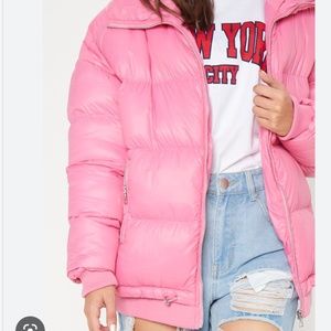 Pretty little thing pink oversized puffer